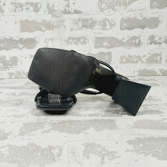 NEW Abound Austyn Black Tubular Strappy Square Open Toe Heeled Sandals H537 - Picture 8 of 10